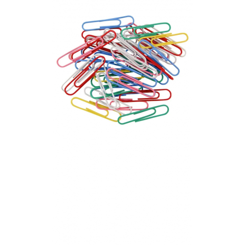 Paper Clip Colored Vinyl Coated 28mm Pack of 100